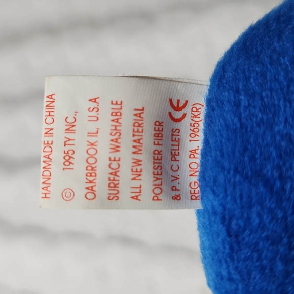 🕸Vintage Ty Beanie Baby Original Inch The Worn P.V.C. Pellets - Picture 4 of 8
